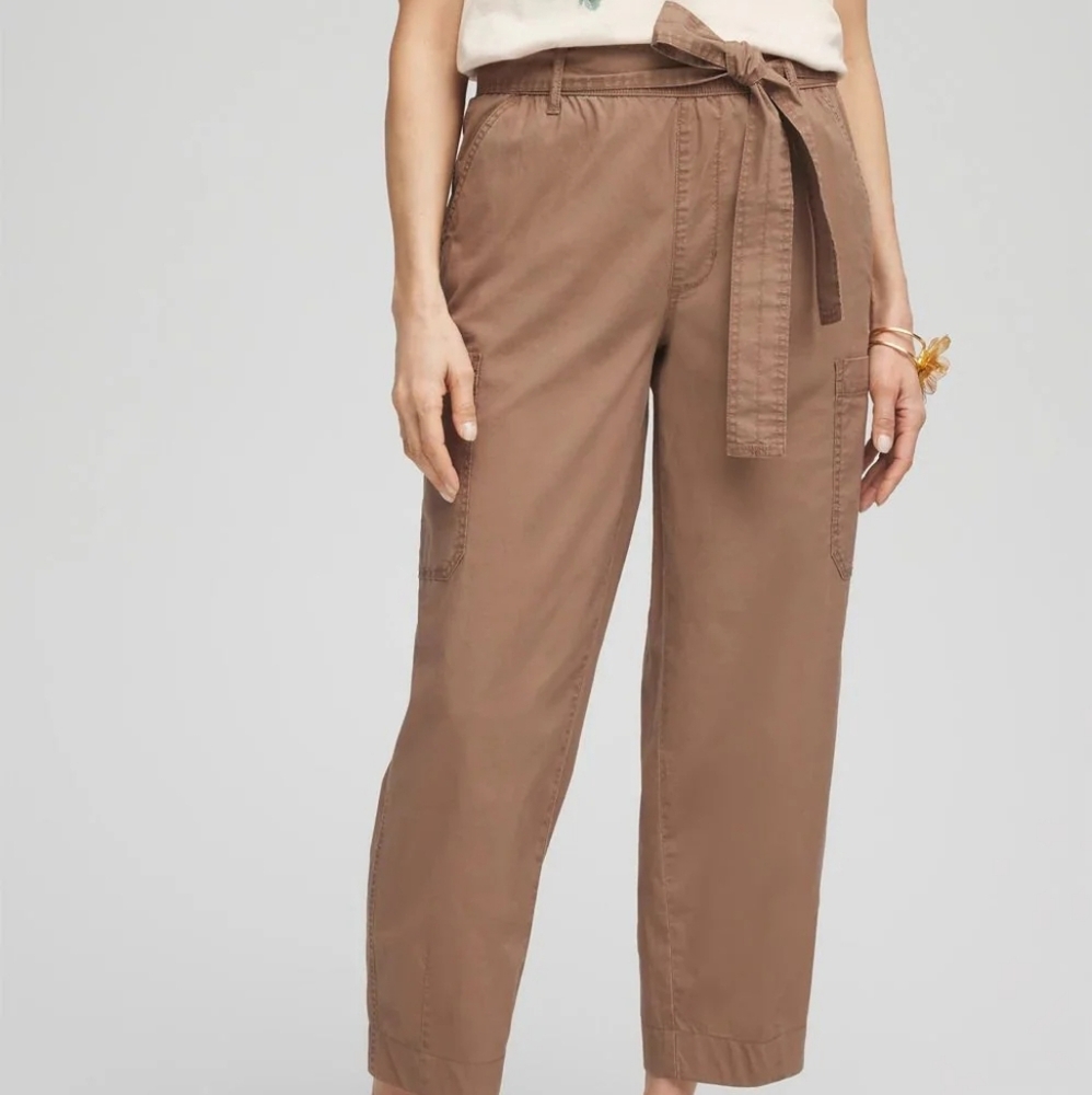 Chico's Brown Cotton Cargo Pants